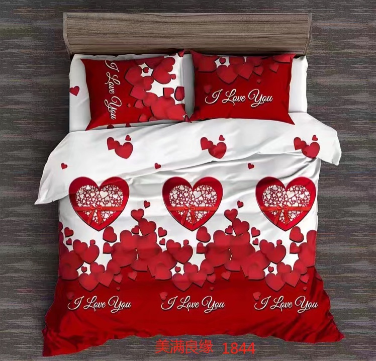 Black and white combination style, matte printed multi-piece set, no pilling and no color fading! Comfortable, breathable and soft! Four pieces of bedding, bed sheets and duvet covers