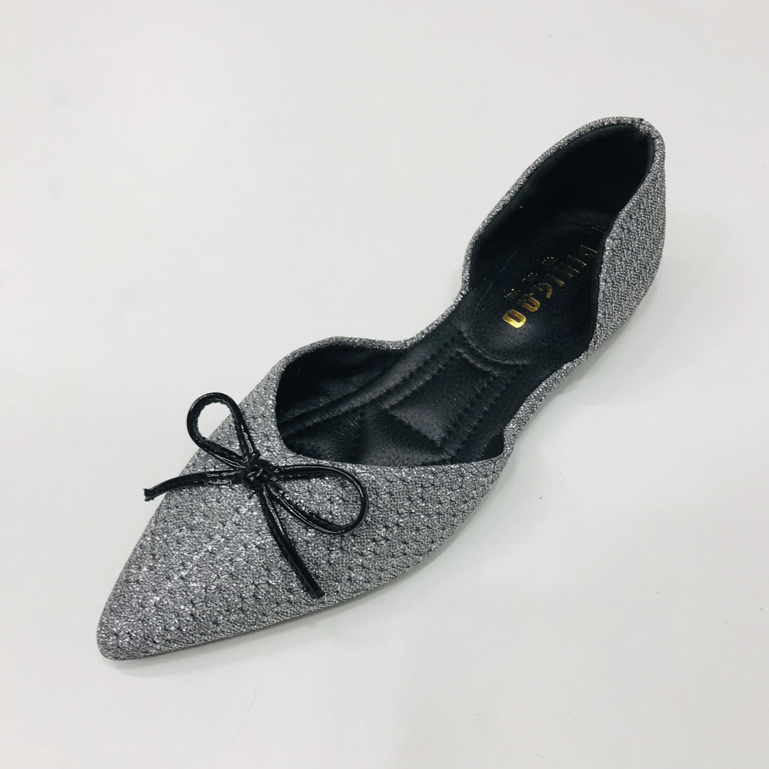Victory Shoes Women's gold and Silver flat Comfortable Soft floor Single shoes details Picture
