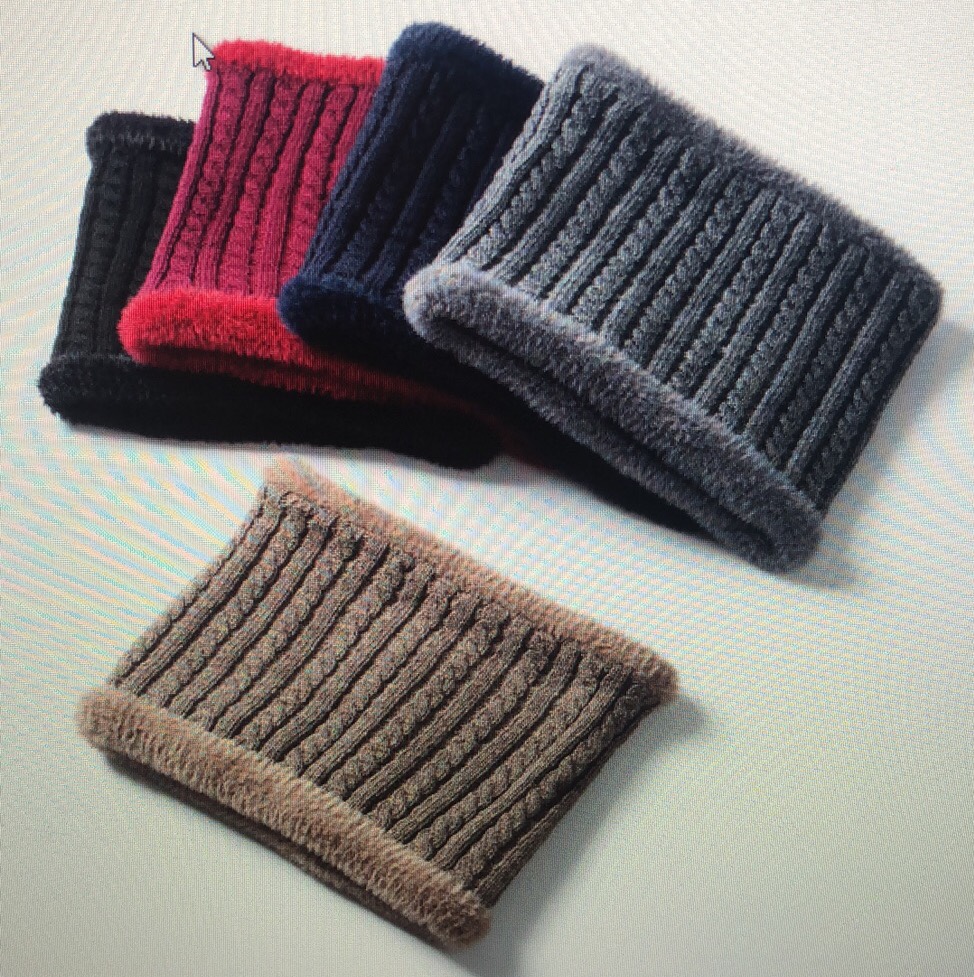 Knit monochrome neck scarf thumbnail