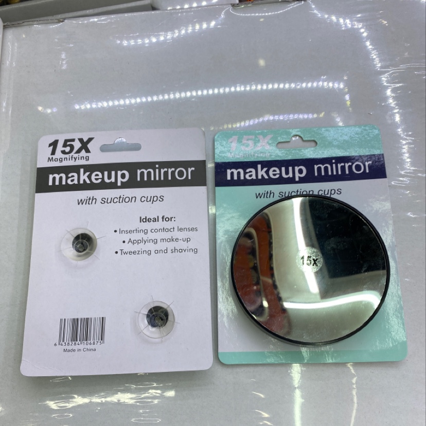 8.8cm 15倍放大镜双面小镜子便携式化妆镜厂家直销