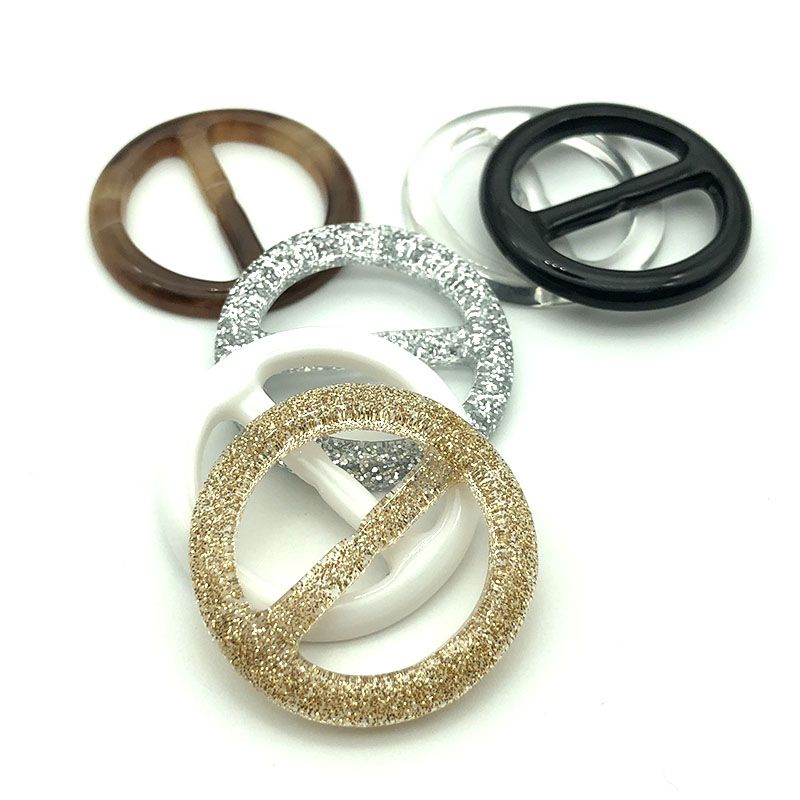 High-Grade Coat Day Word Buckle Belt Button Trench Coat Waist Buckle Round Rectangular Resin Button Clothes Accessories Specification drawing