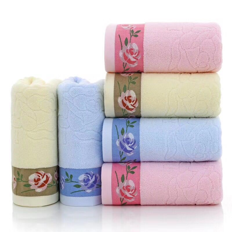 Rose bath towel