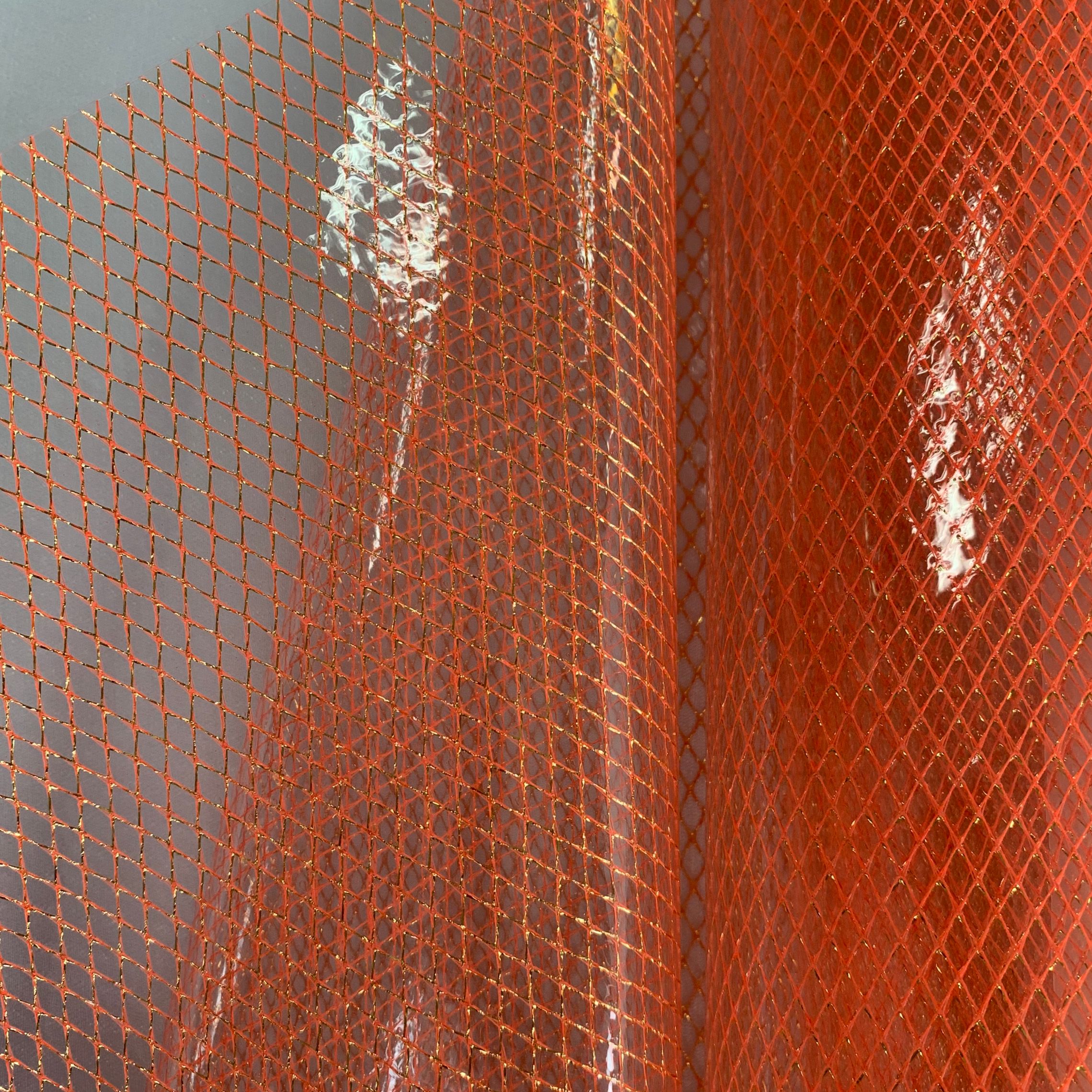 PEVA菱形夹网布化妆包 洗漱包材料膜详情图6