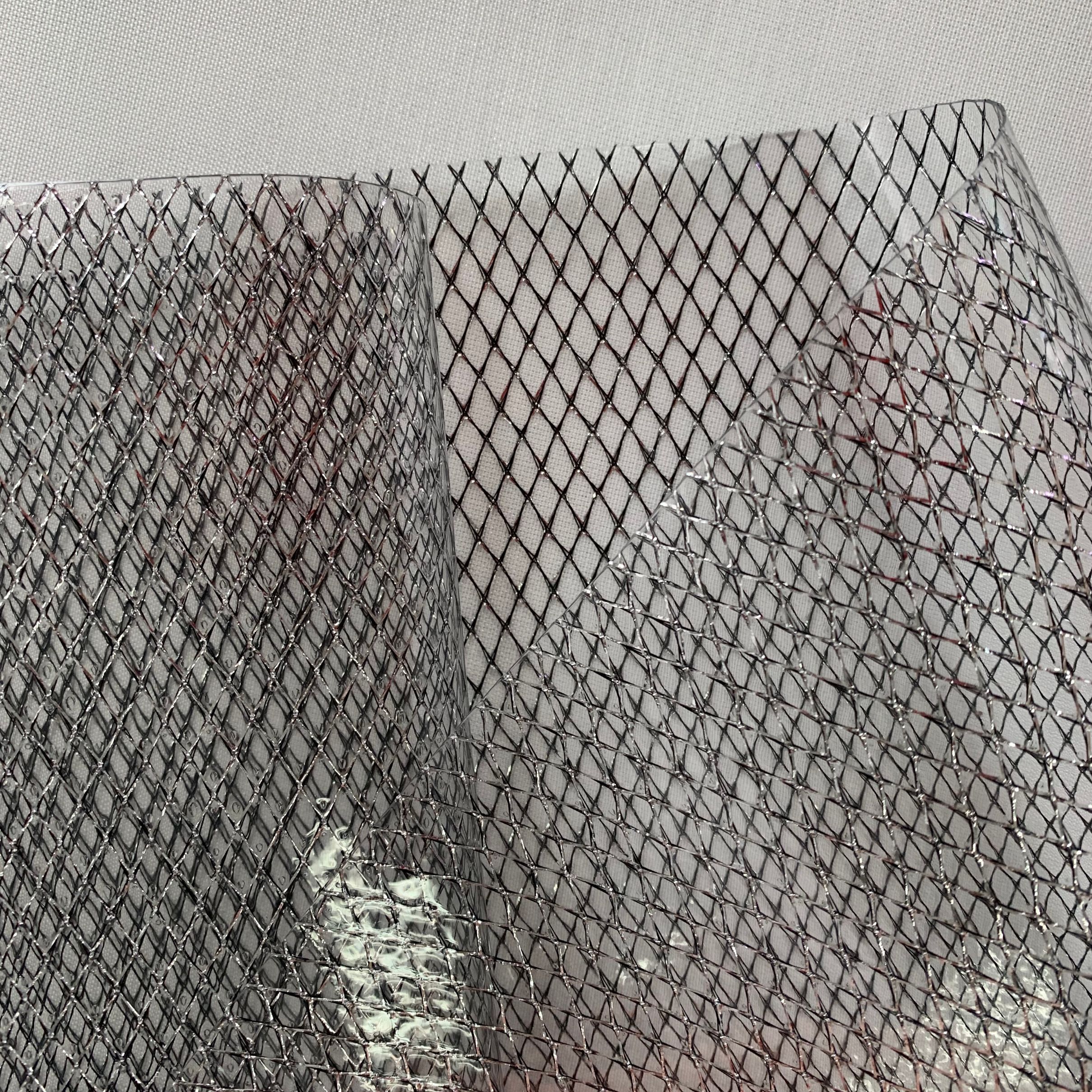 PEVA菱形夹网布化妆包 洗漱包材料膜详情图3