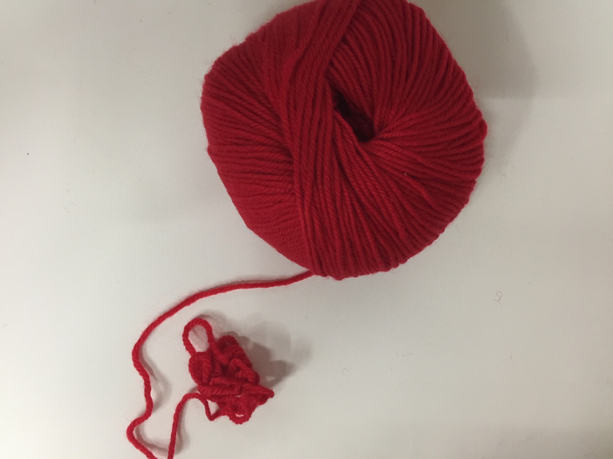 Red wool thread details Picture