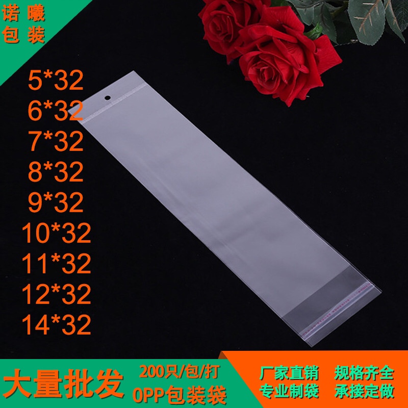 opp transparent card head bag 10*32 details Picture