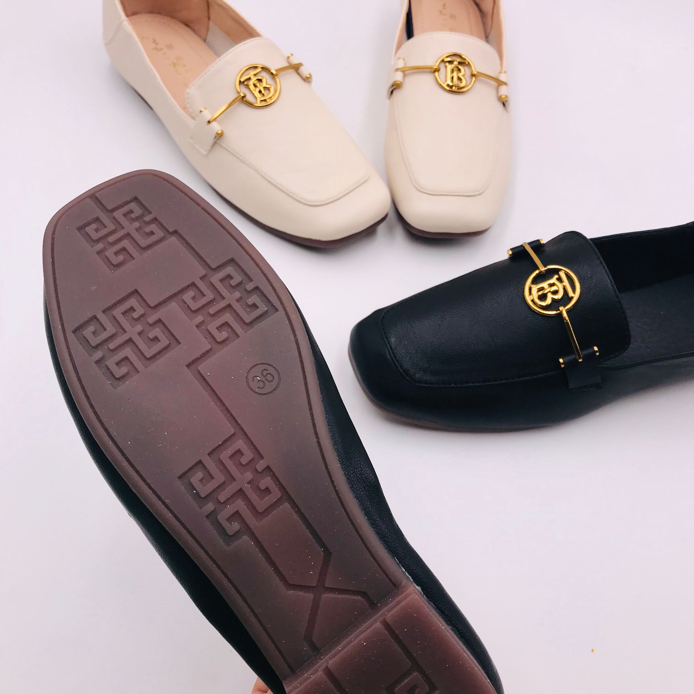 胜利鞋业女式平底软底春秋款英伦风百搭小单鞋详情图5