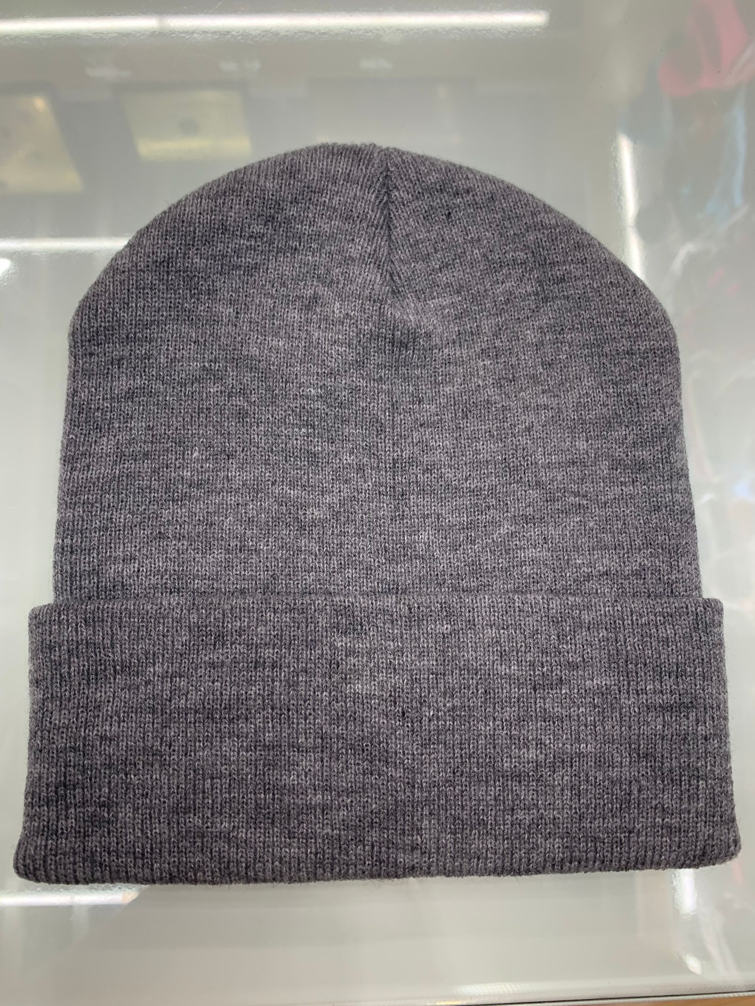 Solid-color basic crimped double layer warm knit hat for men and women autumn/winter ear muff wool cold hat thumbnail