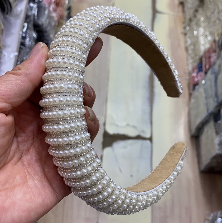 Pearl Millet Zhuhai Cotton Head Hoop, Hair Clips, Hair Accessories, Wholesaling 12 Batches