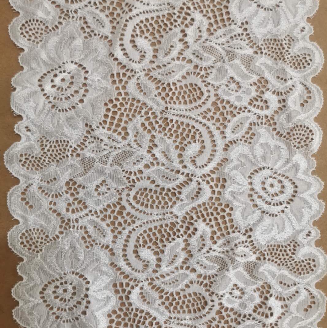 Elastic lace trim factory direct sales with stock available