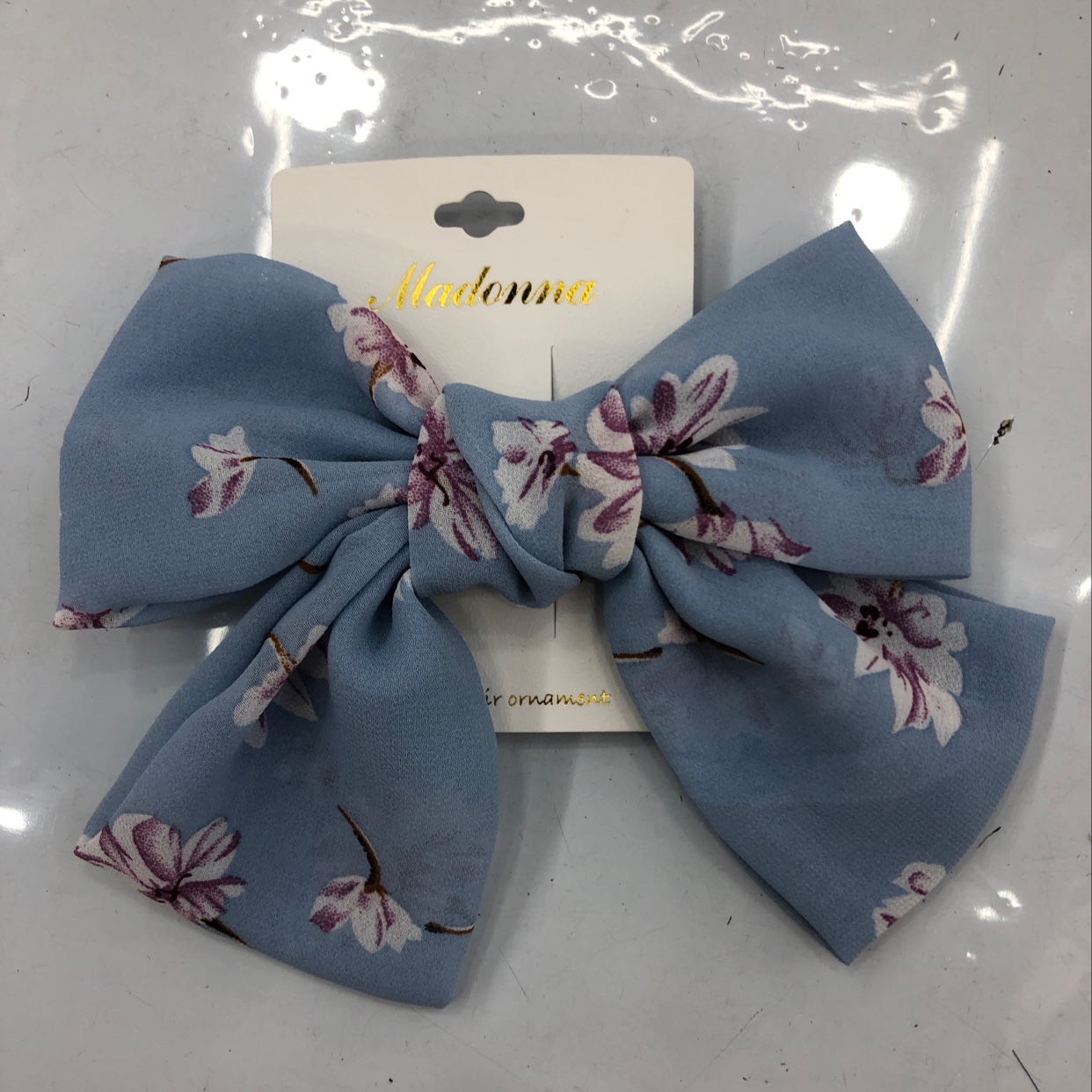 Lolita hair clip with bow half tied hair clip girl Korean cute Japanese hair clip super fairy sweet blue flower thumbnail