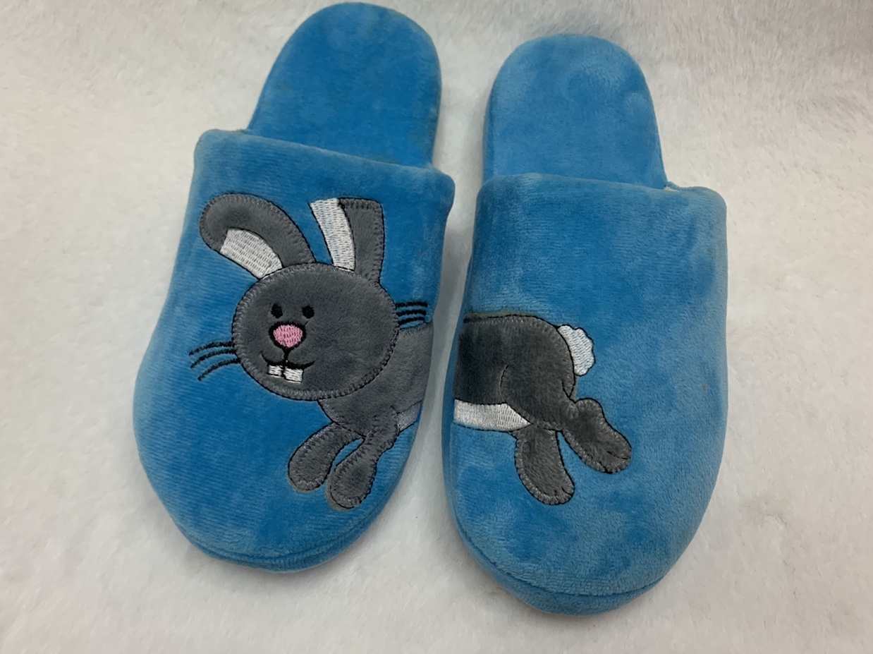 Cartoon left and right rabbit indoor home cotton slippers details Picture