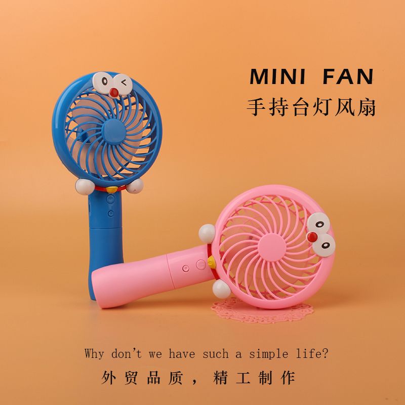 电风扇学生宿舍床上家用 卡通家用办公室小风扇带夜灯 大风力电扇详情图3