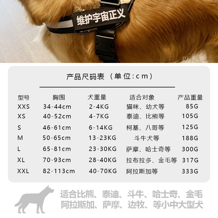 宠物/宠物包/宠物项圈/泰迪胸背带/织带扣白底实物图