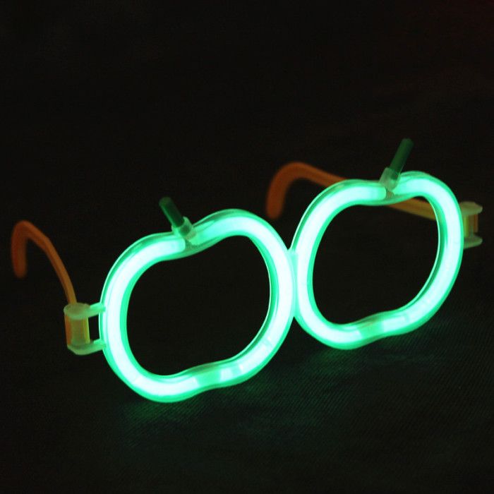 Wholesale glow stick light glasses aluminum foil bag glow-out Apple glasses children's glow toys props