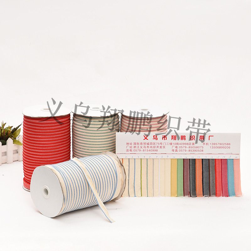 Book belt, book needle belt, cotton belt, thread belt, cloth strip, dark green flower belt thumbnail