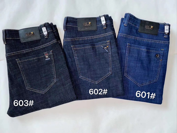 Elastic jeans man autumn thick men slim straight tube youth business casual long pants man thumbnail