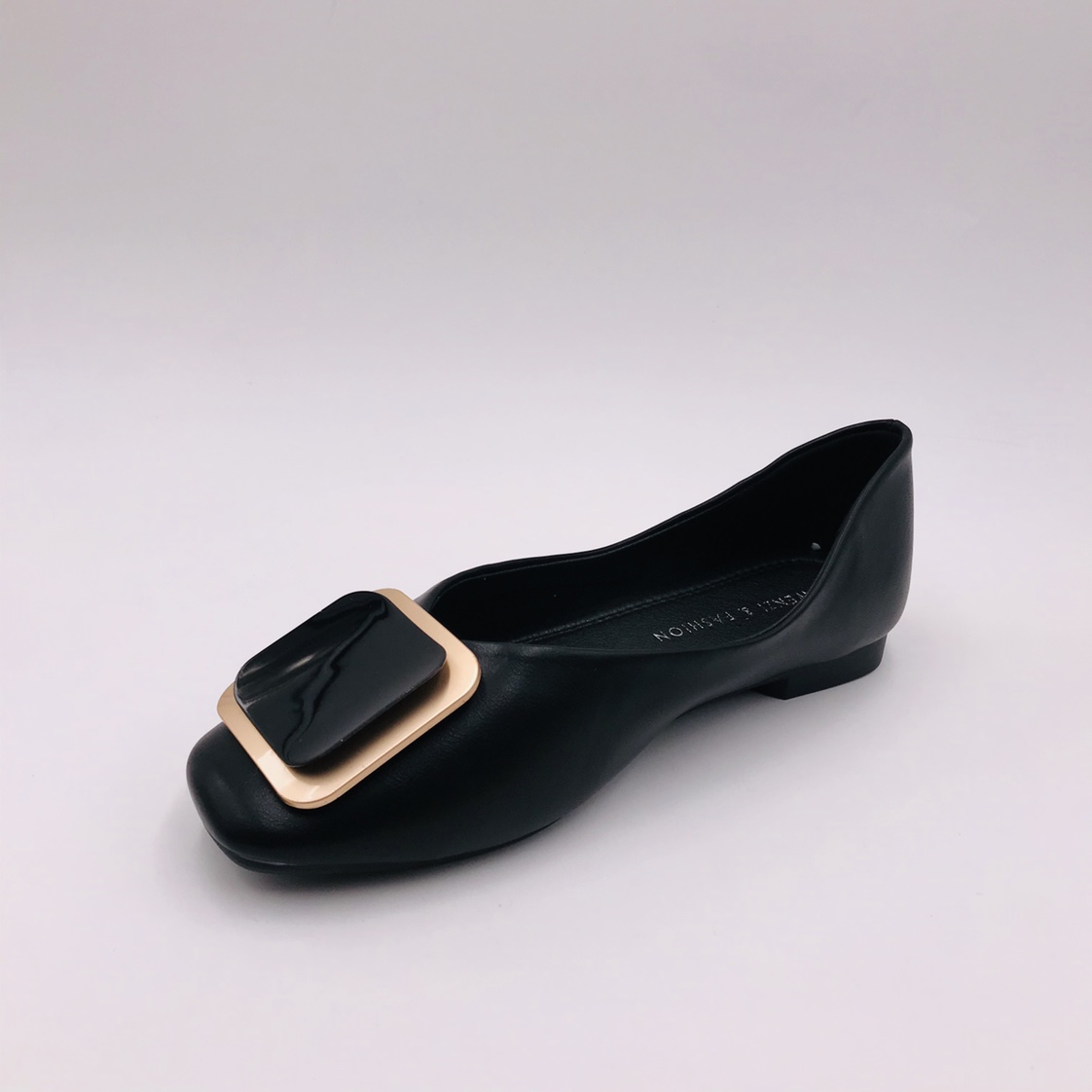 Victory Shoes Women's square buckle flat soft sole versatile and comfortable single shoes Item Picture