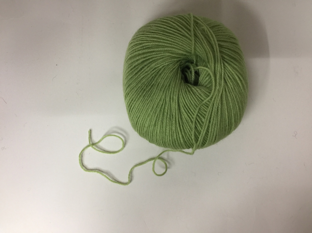 Green wool thread details Picture