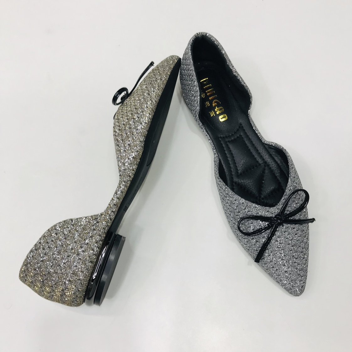 Victory Shoes Women's gold and Silver flat Comfortable Soft floor Single shoes Application Scenario