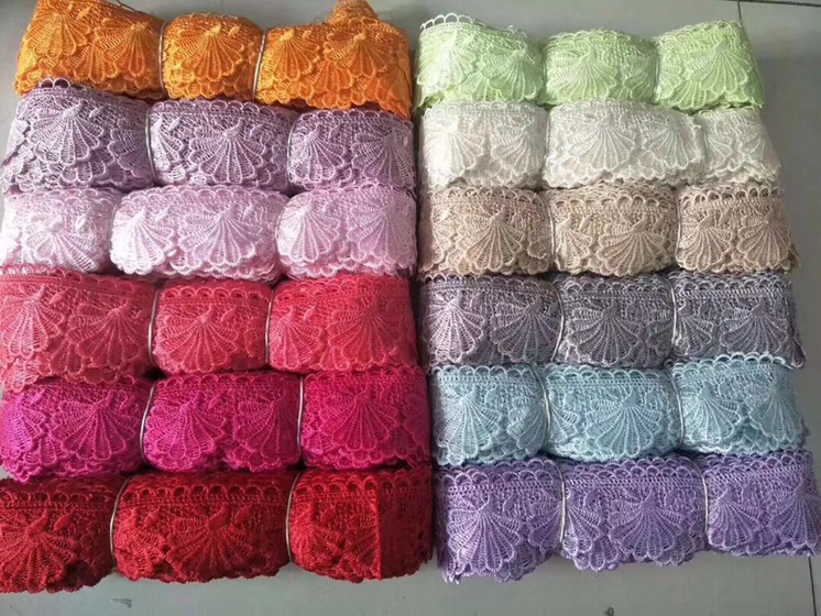 Multi-color shell water-soluble lace scarf clothing accessories in stock