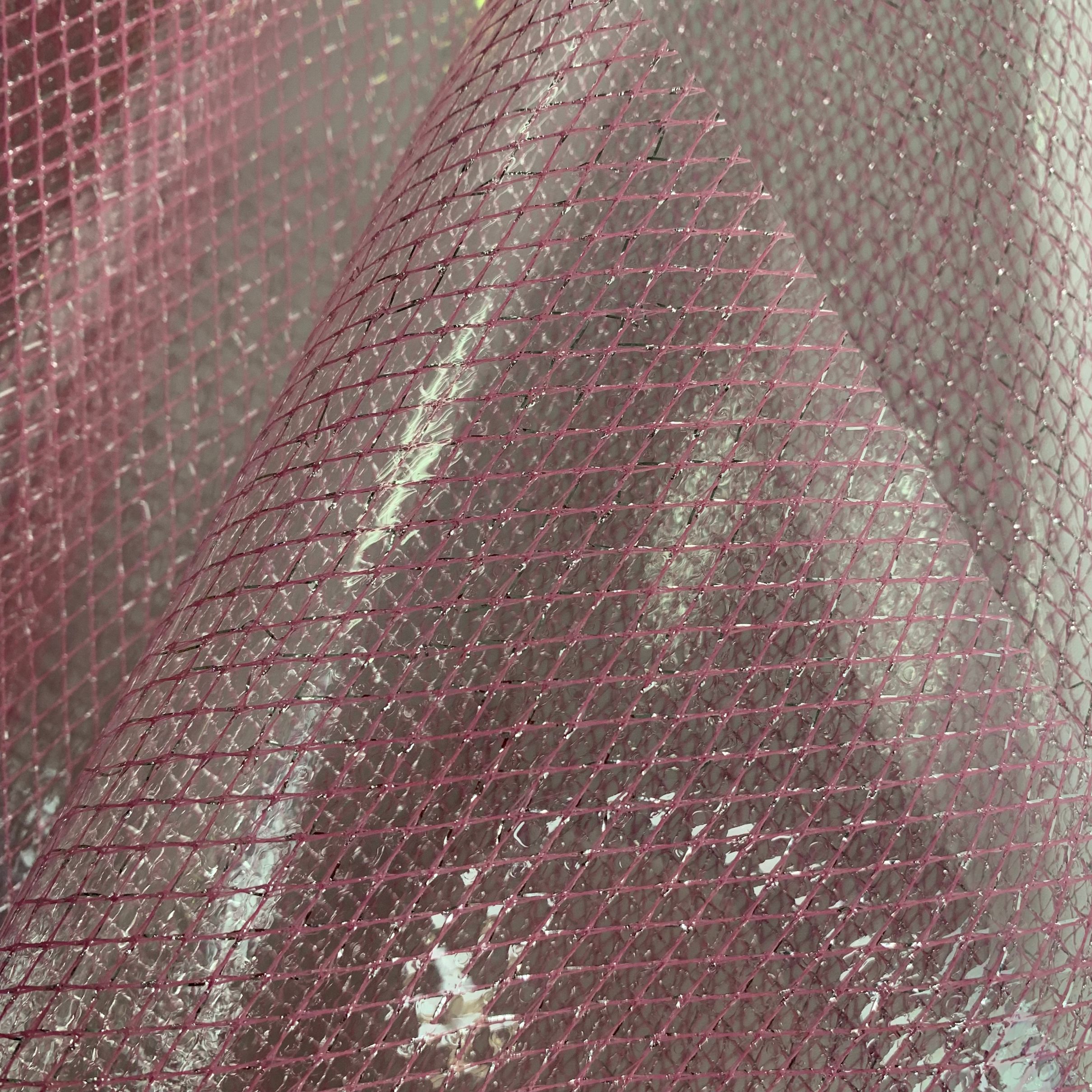 PEVA菱形夹网布化妆包 洗漱包材料膜详情图5