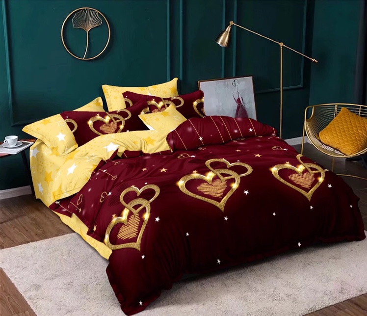 Black and white combination style, matte printed multi-piece set, no pilling and no color fading! Comfortable, breathable and soft! Four pieces of bedding, bed sheets and duvet covers Specification image