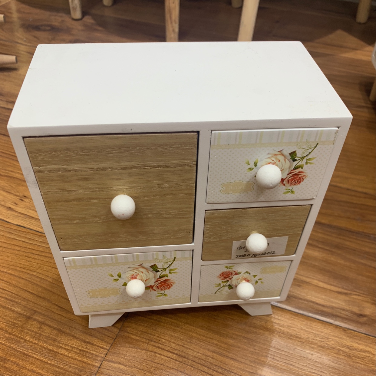 hl2270首饰柜收纳柜五抽屉田园风格玫瑰花图片带脚柜子详情1