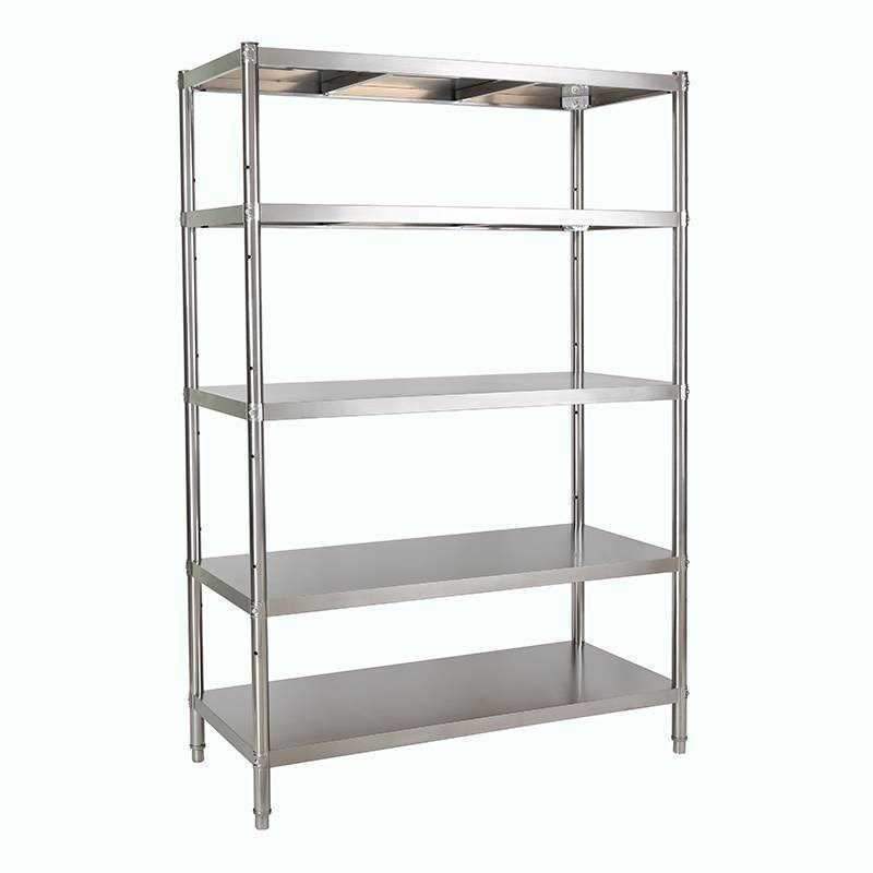 1200*500*800不锈钢厨房置物架五层落地收纳架储物架整理架