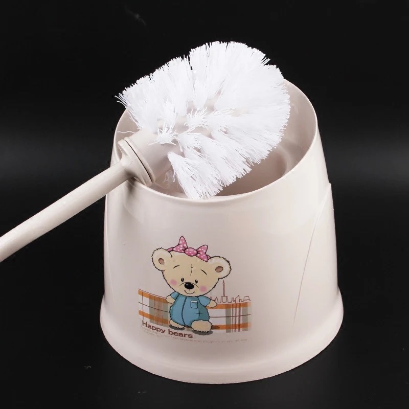 顺美2397小熊带底座马桶刷套装硬毛强力去污洁厕刷卫生间清洁厕所刷子细节图