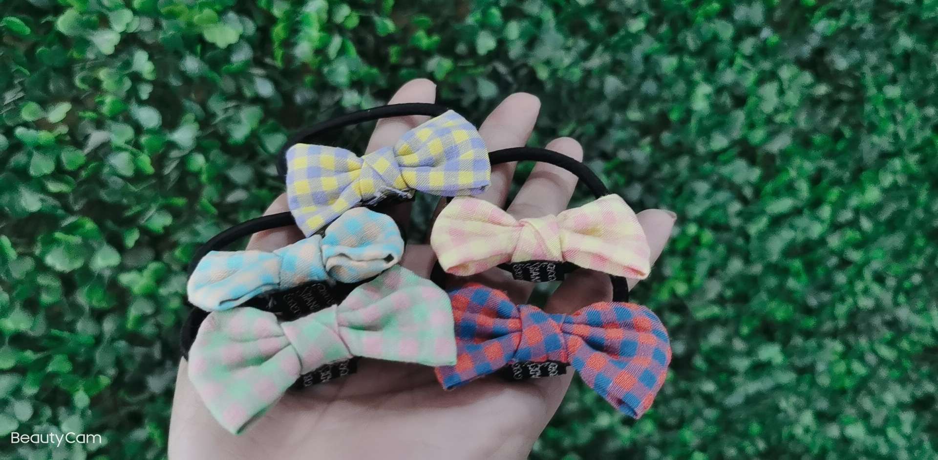 Cloth bow leather band details Picture