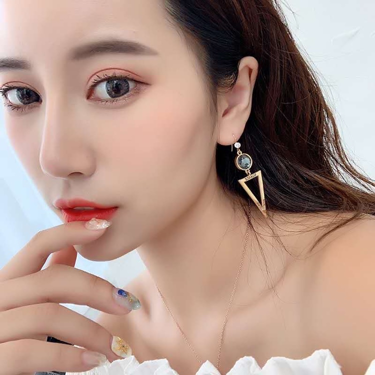 韩国新款潮韩国个性百搭长款冷淡风耳环女高级感耳环小众网红