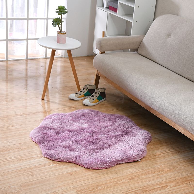 Lingou carpet household carpet living room bathroom absorbent mat non-slip mat imitation wool plum thumbnail