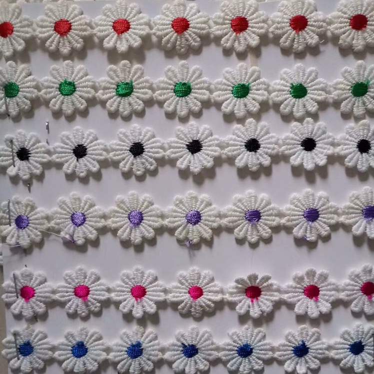 A wide range of colored milk thread water-soluble lace widths in stock
