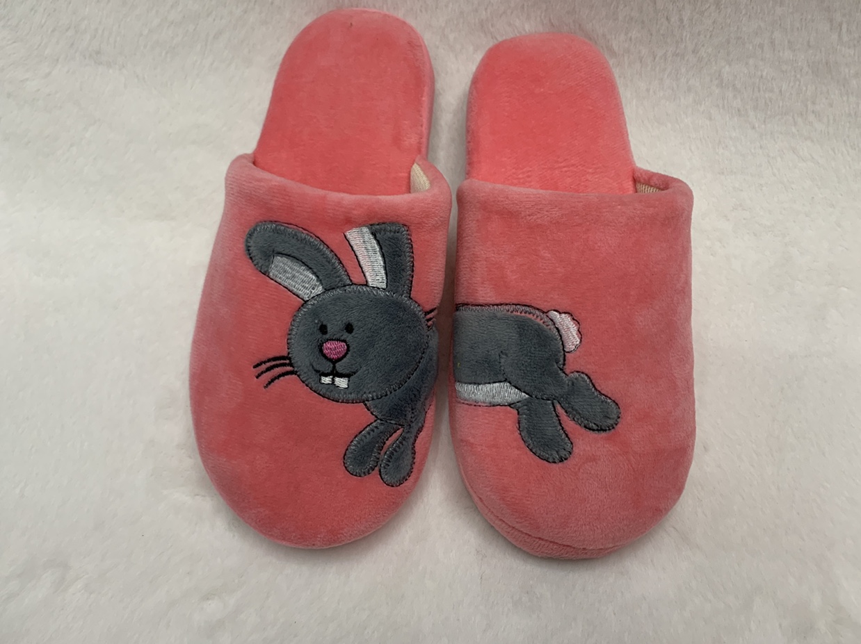 Cartoon left and right rabbit indoor home cotton slippers Specification image