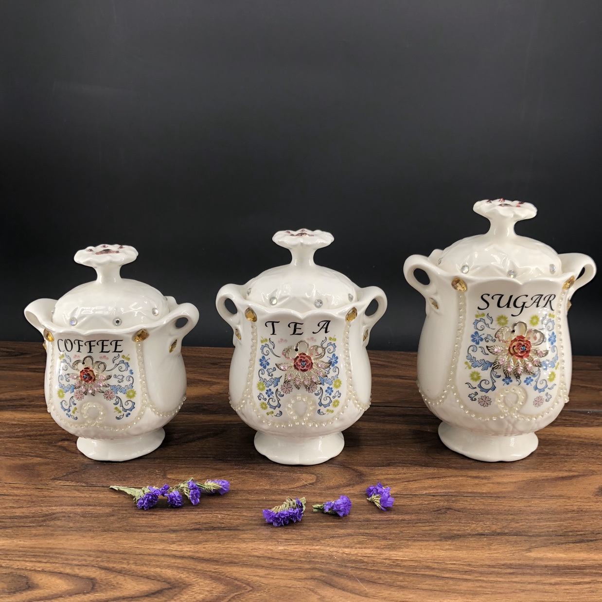 Cheap Treatment Ceramic Sealed Tank, Luxury Style With Drill Seasoning Storage Tank details Picture