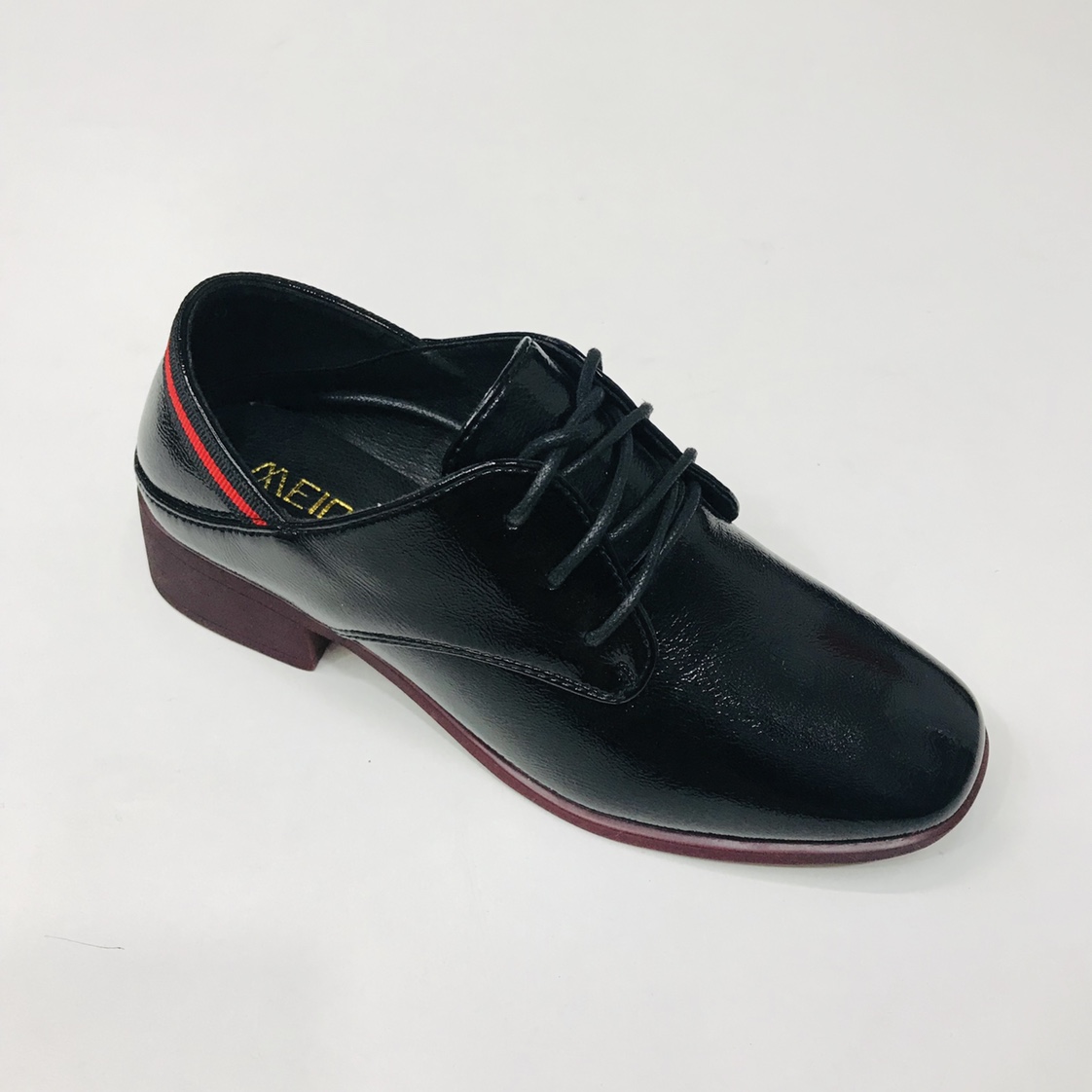 Victory Shoes Women's patent leather British-style single shoes details Picture