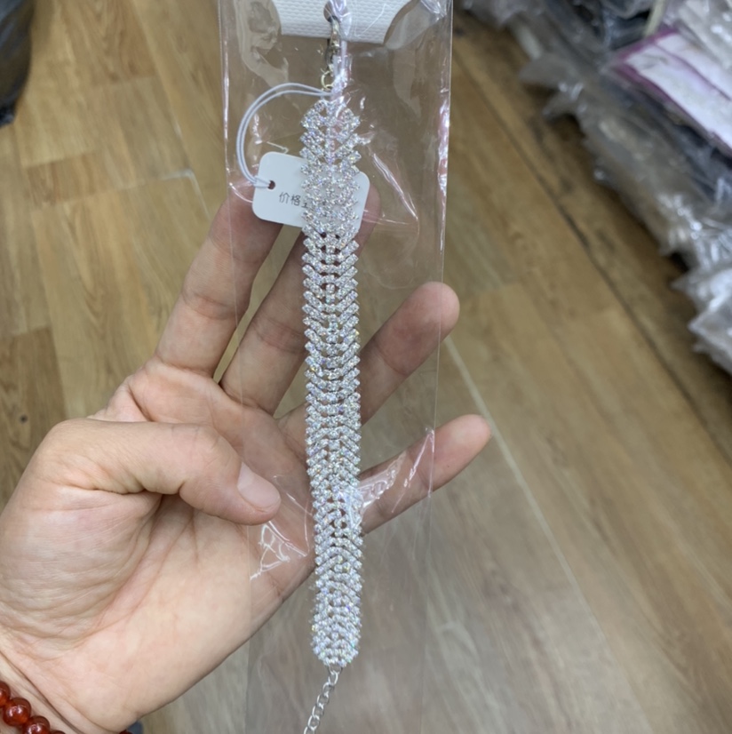 Claw chain rhinestone bridal bracelet, new trend thumbnail