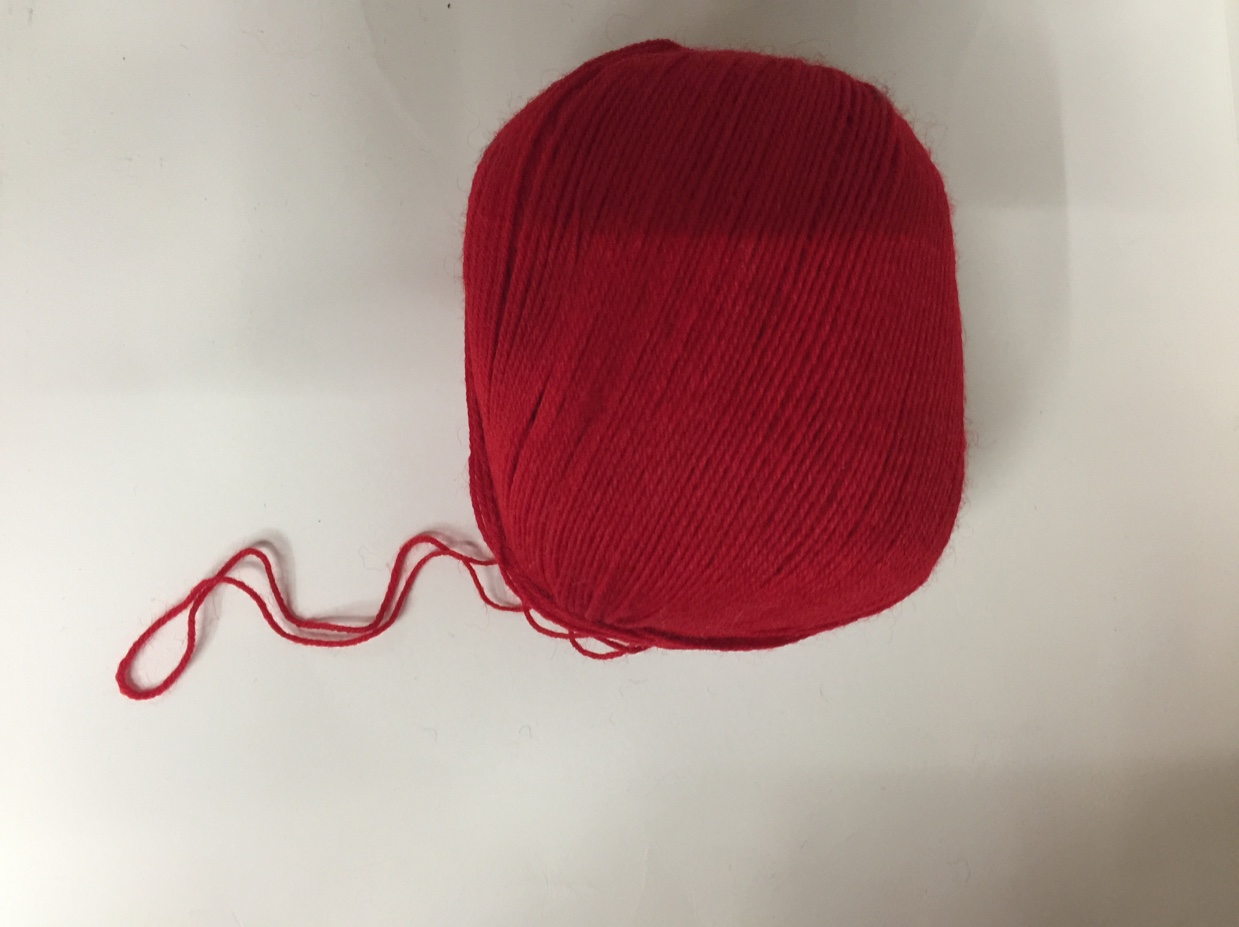 Purple-red wool thread details Picture