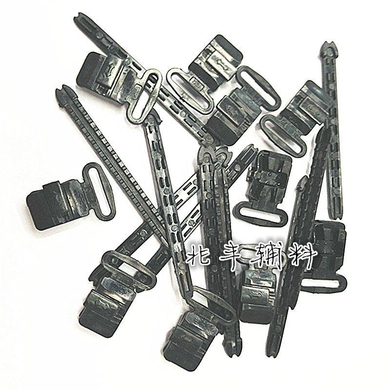 Assorted plastic accessories for bags and hats