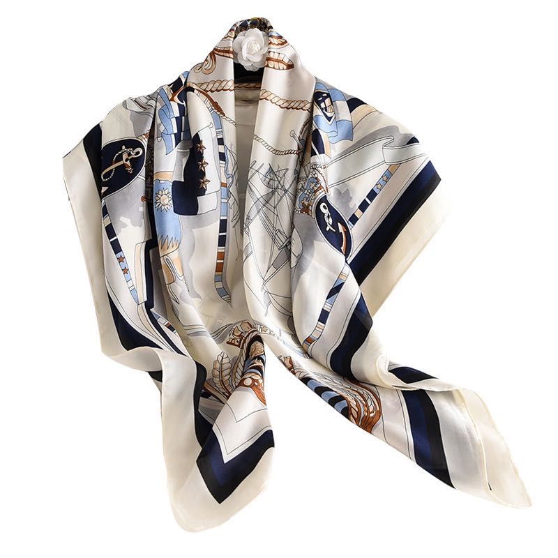 Scarf Silk Scarf Small Square Scarf Fashion Simple And Cute Korean Version Lady Silk Scarf Warm Thick Super Cute Temperament Scarf Everything Casual Trend Fashion Women