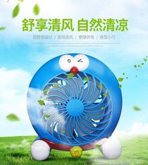 Cartoon electric fan Micro small dormitory student bed mute bedroom office home cute desktop electric fan