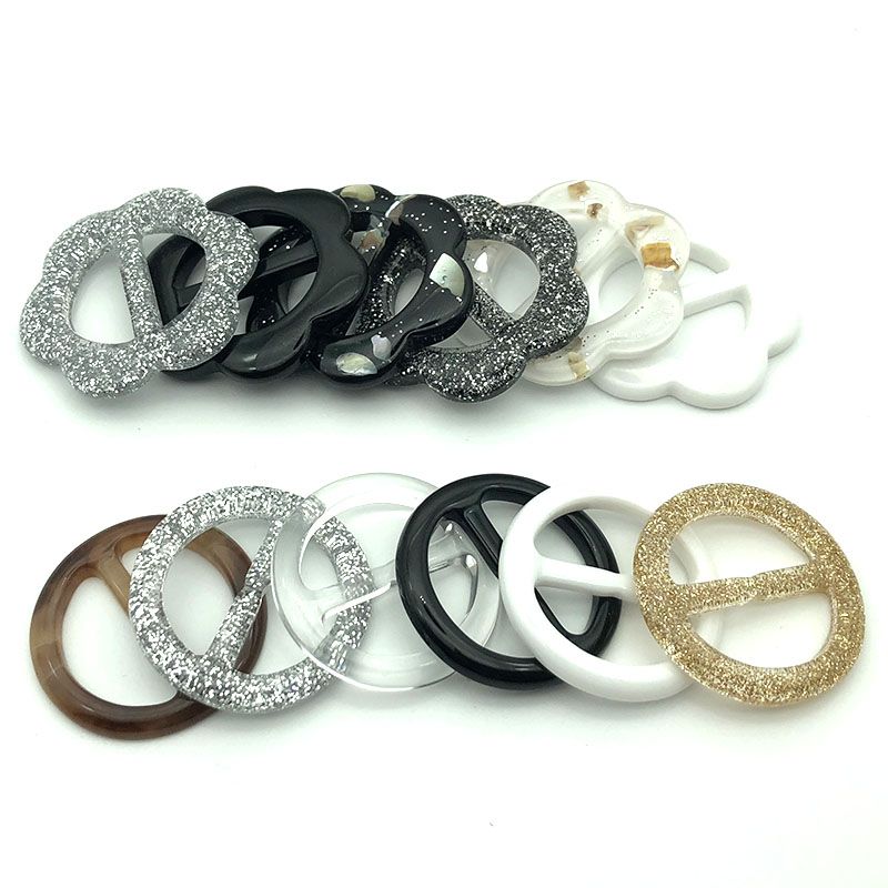 High-Grade Coat Day Word Buckle Belt Button Trench Coat Waist Buckle Round Rectangular Resin Button Clothes Accessories