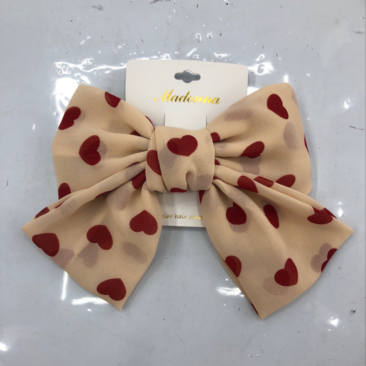 Jixiu black large bow hair clip JISOo red hair card Zhou Yang Green net red clip hair accessories bean paste color heart thumbnail