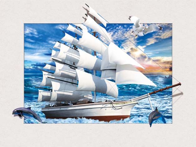 Manufacturers Direct Sales Hd 5Dpet Sticker Three-Dimensional Painting Decorative Painting Three-Dimensional Painting 30X40cm Application Scenario