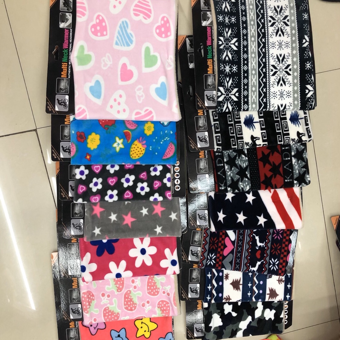 小孩双层印花围脖