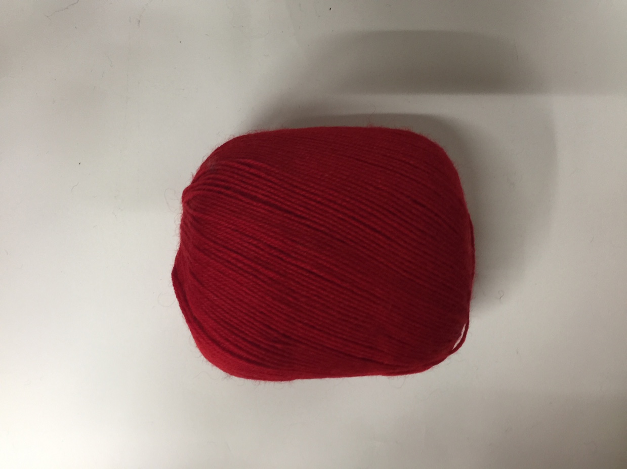 Purple-red wool thread