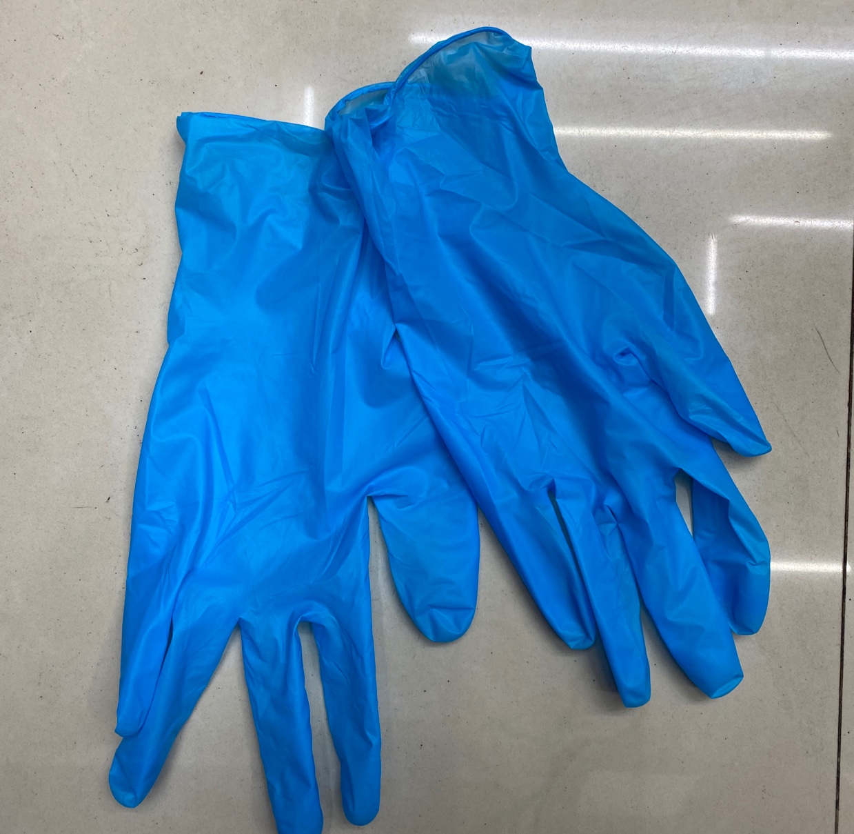 蓝色PVC手套