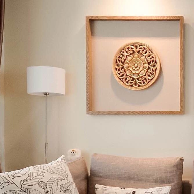 Explosive porch sofa decorative painting hanging painting wood carving painting