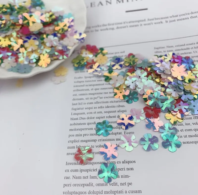 Pvcpet Manual Glitter Gold Onion Powder Petal Patch Nail Clothing Accessories Manufacturers Direct Sales